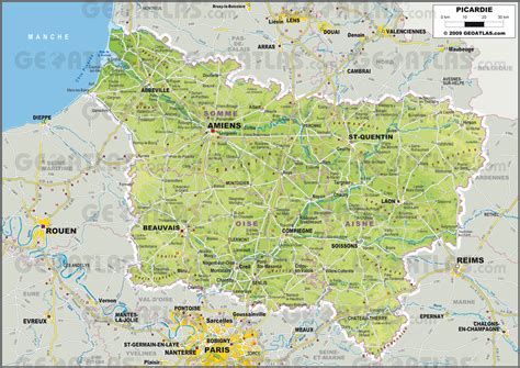 Kaart Picardie Frankrijk Vogels