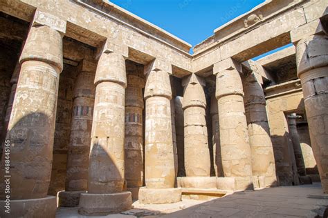 The Columns Of The God Amun The Temple Of Karnak In Thebes Dedicated
