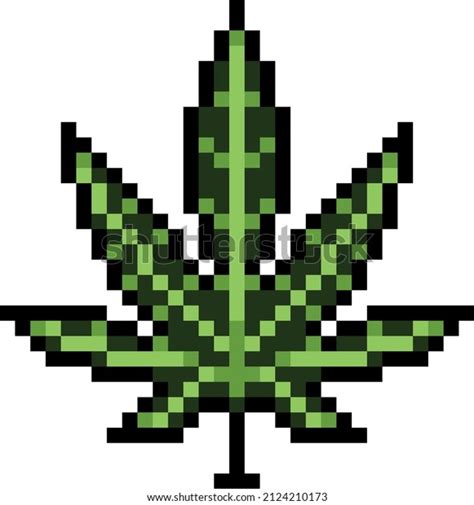 8 Bit Weed Leaf Pixel Art 库存矢量图（免版税）2124210173 Shutterstock