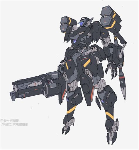 Black Mecha Mecha Anime Armor Concept Robots Concept
