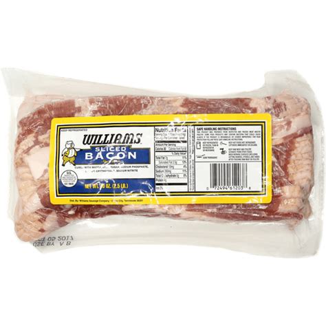 Williams 40 Oz Thick Bacon Sliced Superlo Foods