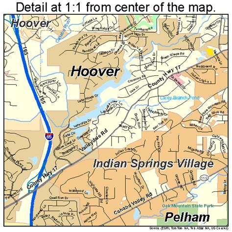 Hoover Alabama Street Map 0135896