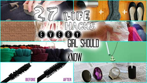 27 Life Hacks Every Girl Should Know Youtube