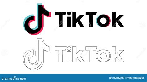 Tiktok Glitch Icon Of Social Media Tiktok Symbol In Smart Phone
