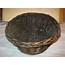 Vintage Black Wicker Oval Basket  Antiques Board