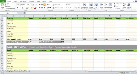 Weekly Timesheet Template Excel