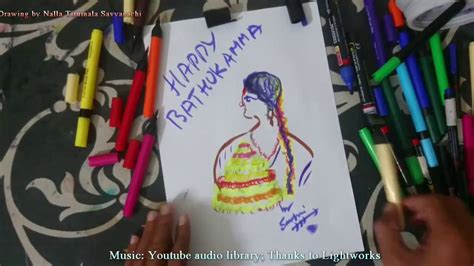 Don't forget to subscribe for more drawing videos. How To Draw Bathukamma festival Drawing - YouTube