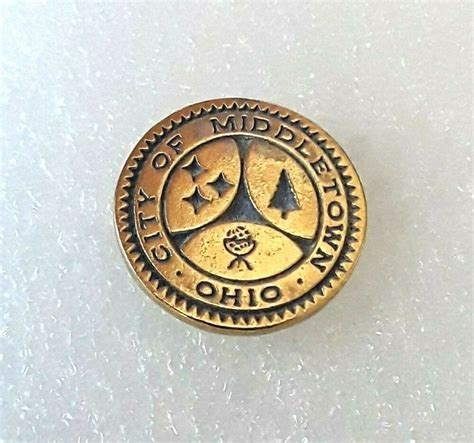 City Of Middletown Ohio Collectible Gold Tone Lapel Hat Pin Ebay