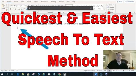 Easiest Speech To Text Dictate Method Windows 10 Microsoft Word Office