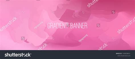 Pink Gradient Banner Stylish Presentation Template Stock Vector
