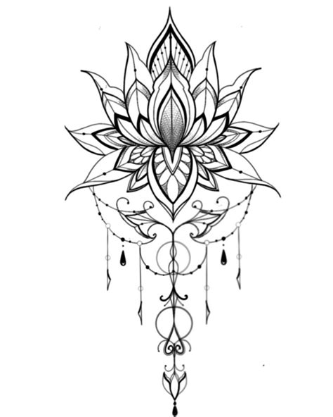 Easy Mandala Lotus Flower Drawing
