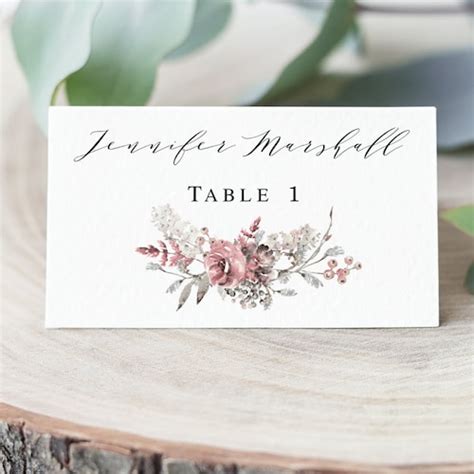 Printable Wedding Name Cards Template Digital Download 100 Etsy