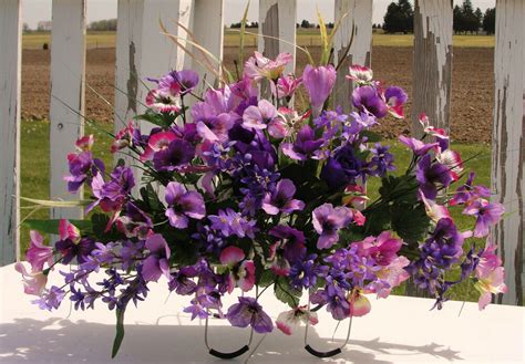 Floristry is the general term used to describe the professional floral trade. Purple Pansies Vary Cemetery Flowers Tombstone Saddle ...