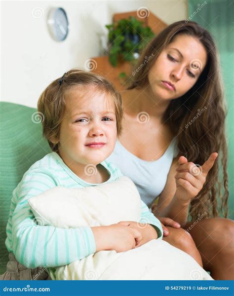Mother Berating Crying Child Stock Image Image Of Parenthood