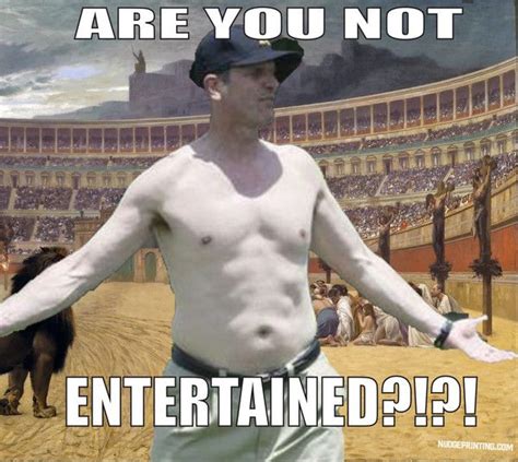 Funny Jim Harbaugh U Of M Are You Not Entertained Meme