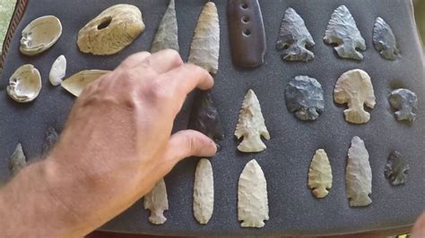 Arrowheads Indian Artifacts Ohio Relic Collection Archaeology Thebes E Notch Youtube