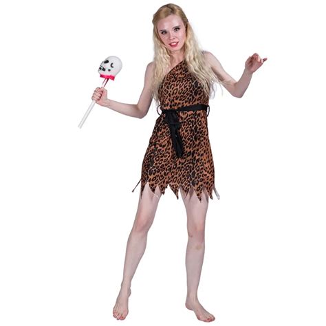 Ladies Sexy Cave Woman Prehistoric Cavegirl Fancy Dress Halloween