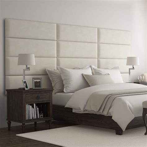Take this tufted wall, for example. Decorative Panel Tufted Headboard Padded Wall 91cm Beige ...