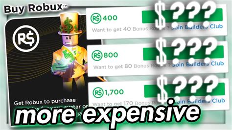 Roblox New Robux Increased Prices Youtube