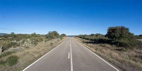 Straight Road With Blue Sky Stock Image Image Of Success Direction