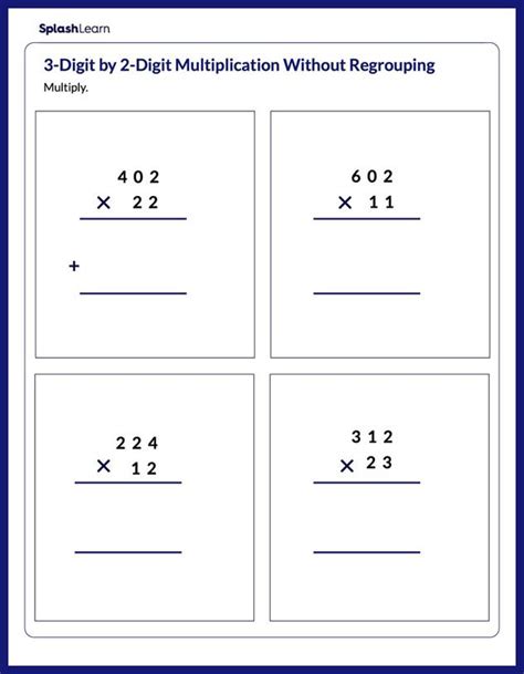 Multiplication Digit By Digit With Regrouping Worksheet 48 Off