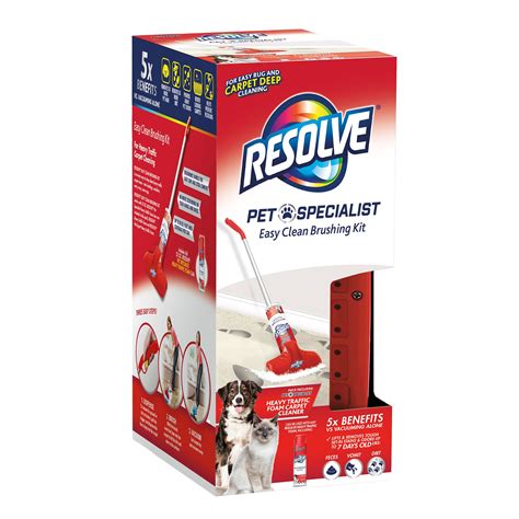 Resolve Pet Specialist Easy Clean Brushing Kit Includes Brush 22oz