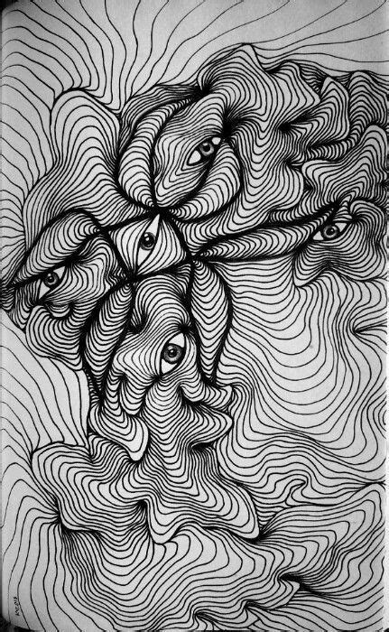One Line Doodle Abstract Line Art Line Art Drawings Art