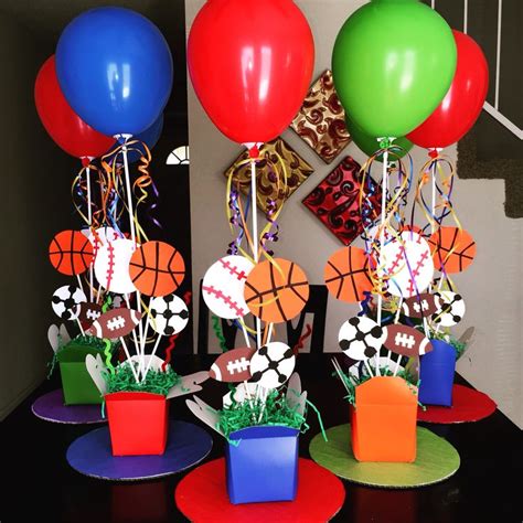 Sports Theme Centerpieces Diy 1st Birthday Sports Birthday Party