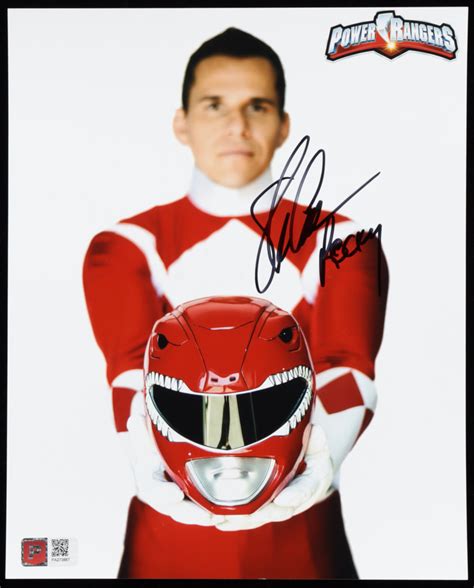 Steve Cardenas Signed Power Rangers X Photo Inscribed Rocky Pa