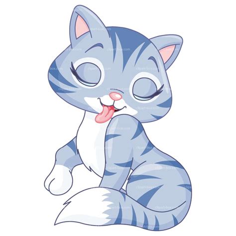 Clipart Cute Grey Cat Royalty Free Vector Design Image 594