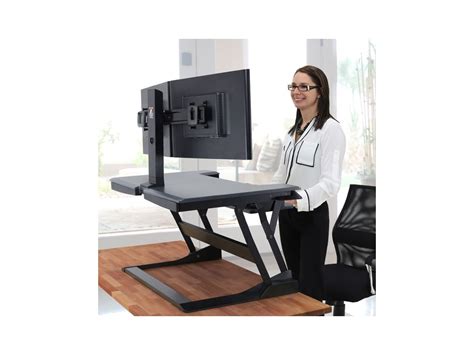 Ergotron 33 397 085 Workfit T Sit Stand Desktop Workstation Black