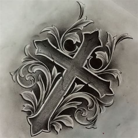 Cross tattoo drawing in 2019. Pin em Chicano / sombreado / preto e branco