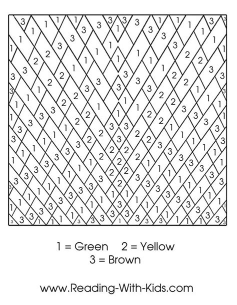 Color By Number Squares Sheets Coloring Pages