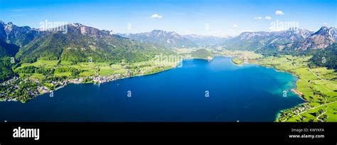 Wolfgangsee Lake And St Wolfgang Im Salzkammergut Town Aerial