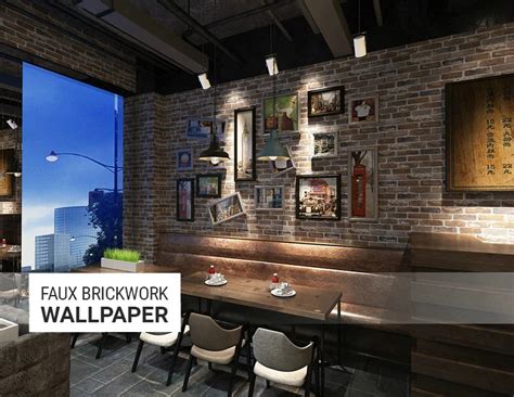 Sure, quirky animated backgrounds are fun. Realistic Faux Bricks Wallpaper Industrial Style Exposed Brickwork PVC Printed Wallpaper For ...