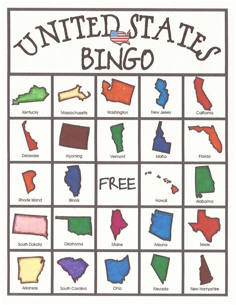 9 Best Images Of States Bingo Printable 50 States And Capitals