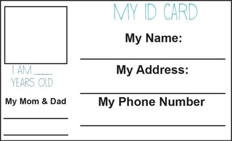 Kids Id Card Template Simple Children Clinic Identity