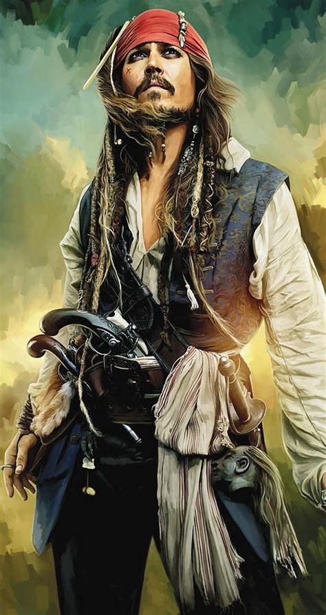 Pirates Of The Caribbean Johnny Depp Artwork 1 By Sheraz A Jack