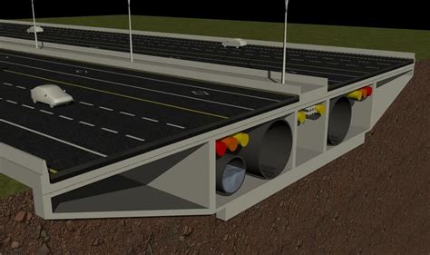 Highway Cross Section 3d Model Ad Crosshighwaymodelsection In