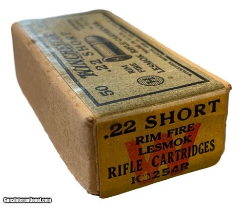 Collectible Ammo Sealed Box 50 Rounds Of Winchester 22 Short Rimfire