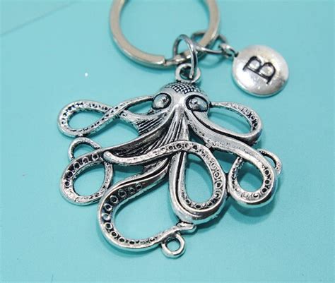 Nautical Keychain Octopus Keychain Octopus Key By MiniaturebyNan