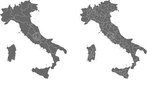 Administrative Regions Of Italy Depicted In A Vector Map Vector Land