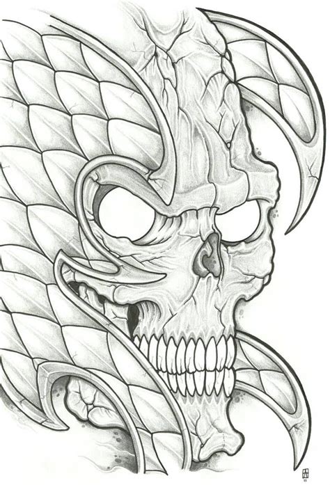 Check spelling or type a new query. Panzer Skull by vikingtattoo | Skull coloring pages ...