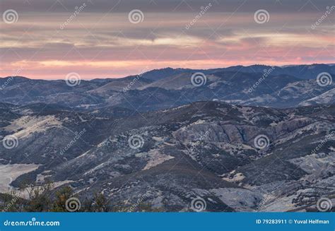 Sunset Over Salinas Valley From Chalone Peak Trail Stock Image Image