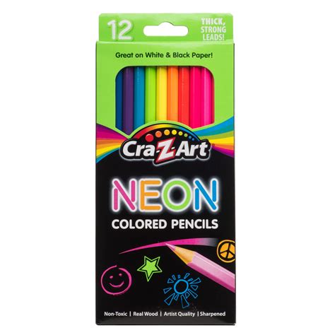 Cra Z Art Assorted Neon Colored Pencil Set 12 Count Brickseek