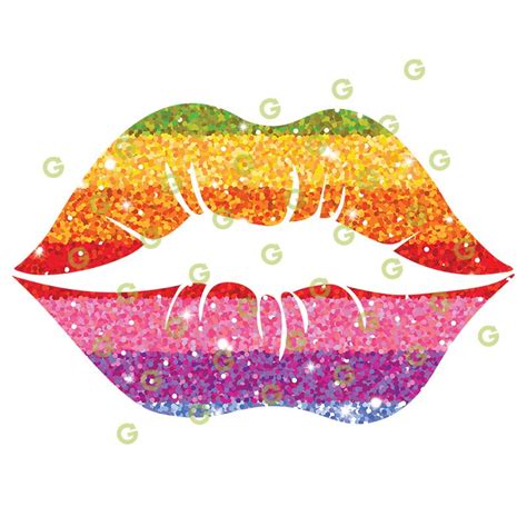 Rainbow Dripping Lips Svg Lipstutorial Org