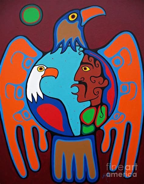 Shaman Talks To Eagle Spirit Painting By Jim Oskineegish Fine Art America