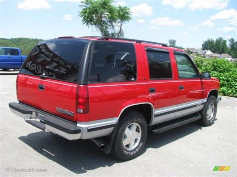 1996 Victory Red Chevrolet Tahoe Lt 4x4 13933240 Photo 4 Gtcarlot