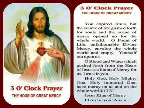 Divine Mercy Prayer At 3 O Clock