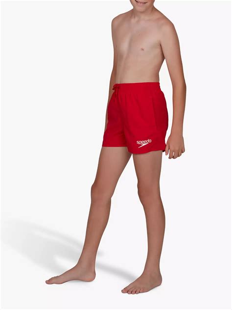 Speedo Boys Essentials 13 Swim Shorts Red At John Lewis And Partners